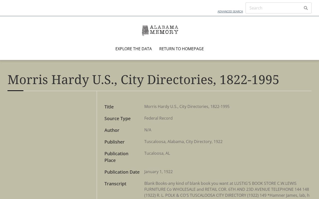 Tuscaloosa city directory 1922 Polk entry with household and occupation codes