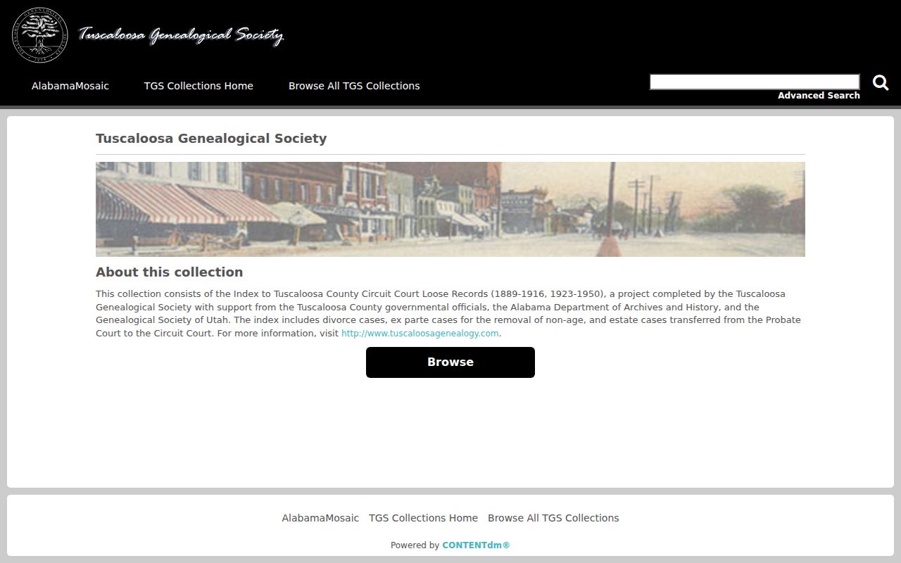 Tuscaloosa city directory companion loose court record index