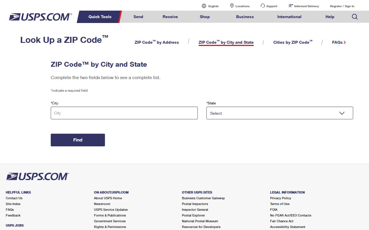 Tuscaloosa ZIP code directory USPS city and state lookup